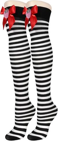 جوارب عالية الفخذ للسيدات من Benefeet Sox جوارب طويلة مخططة فوق الركبة من Argyle للفتيات جوارب طويلة مضحكة ومجنونة in Kuwait