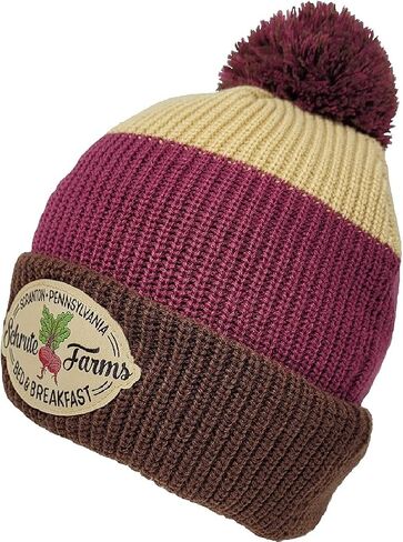 Ripple Junction The Office Schrute Farms Woven Label Cuff Beanie Officially Licensed in Saudi Arabia