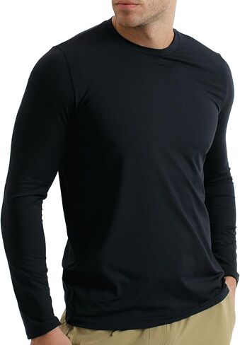 Insider - تي شيرت Tech بأكمام طويلة للرجال - مضاد للروائح - قميص للاستخدام اليومي، قمصان رياضية للرجال، سريع الجفاف، قميص Tech in Kuwait