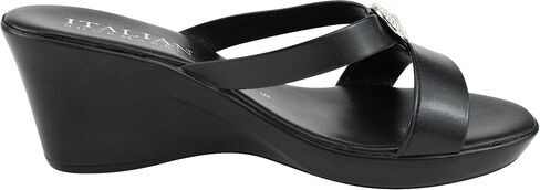ITALIAN Shoemakers Besy Women's Wedge Moderate Height Band Sandal in Saudi Arabia