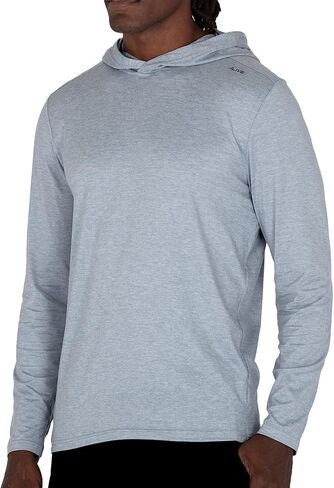 قميص Alive الرجالي مع غطاء للرأس وأكمام طويلة وأكمام طويلة وخفيف الوزن للتمرين وصيد الأسماك في الهواء الطلق in Kuwait