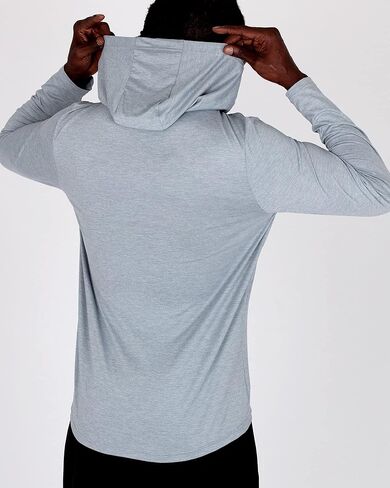 قميص Alive الرجالي مع غطاء للرأس وأكمام طويلة وأكمام طويلة وخفيف الوزن للتمرين وصيد الأسماك في الهواء الطلق in Kuwait