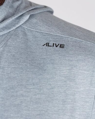 قميص Alive الرجالي مع غطاء للرأس وأكمام طويلة وأكمام طويلة وخفيف الوزن للتمرين وصيد الأسماك في الهواء الطلق in Kuwait