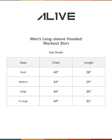 قميص Alive الرجالي مع غطاء للرأس وأكمام طويلة وأكمام طويلة وخفيف الوزن للتمرين وصيد الأسماك في الهواء الطلق in Kuwait