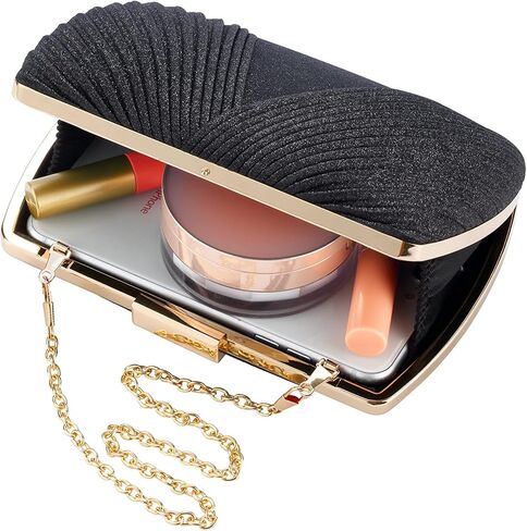 BENCOMOM Gold Clutch,Gold Clutch Purses For Women Evening Wedding Party Handbags Bridal Prom shoulder Gold Clutch Bag in Kuwait