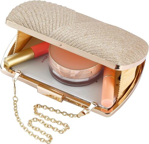 BENCOMOM Gold Clutch,Gold Clutch Purses For Women Evening Wedding Party Handbags Bridal Prom shoulder Gold Clutch Bag in Saudi Arabia