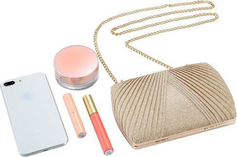 BENCOMOM Gold Clutch,Gold Clutch Purses For Women Evening Wedding Party Handbags Bridal Prom shoulder Gold Clutch Bag in Saudi Arabia