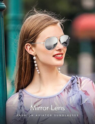 نظارات شمسية LUENX Aviator للنساء والرجال بعدسات مستقطبة مع إكسسوارات - حماية من الأشعة فوق البنفسجية 400 60 ملم in Kuwait