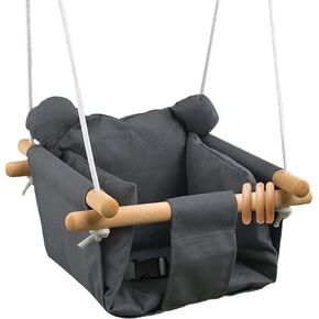 ارجوحة اطفال خشبية امنة للاستخدام في الاماكن المغلقة والمفتوحة، كرسي ارجوحة معلق للرضع مع وسادة قماش، مجموعات ارجوحة للفناء الخلفي in Kuwait