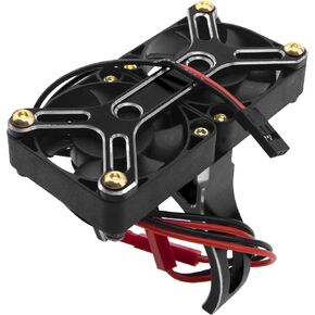 4985 1717 Brushless Motor Heat Sink Dual Cooling Fan Motor Heatsink Compatible with 1/5 Traxxas X-Maxx Arrma RC Car (Black) in Kuwait