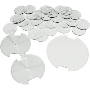 LITKO Core Game Base Upgrade Set | Round Notched Base | Compatible with Star Wars: Legion | Clear | (3mm Clear Acrylic)