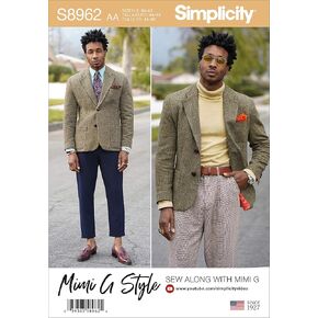 Simplicity Sewing Pattern S8962 AA Men's Lined Blazer by Mimi G Style, Size 34-42 in Saudi Arabia