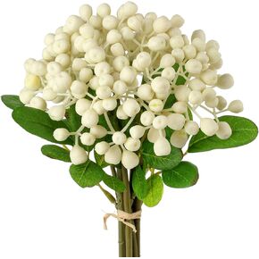 ديلاتاتا البلاستيك الاصطناعي ينبع التوت عيد الميلاد هولي عيد الميلاد للحرف عطلة المهرجان وديكور المنزل، 11 بوصة التوت الشتاء الزهور زينة شجرة عيد الميلاد