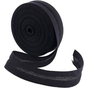 BENECREAT 11 Yards Single Fold Bias Tape, 3/4 inch Wide Black Bias Binding Tape Hemming Tape for DIY Garment Sewing, Seaming, Piping, Quilting in Kuwait
