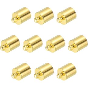 PATIKIL 25Pcs Cord End Caps, 7.6mm End Cap Barrel Beads Kumihimo End Caps Brass for Leather Cord, Tassels, Jewelry Making 12mm Length Bronze in Kuwait