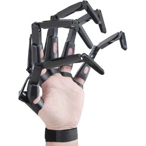 Halloween Articulated Fingers 3D Printed,Articulated Finger Extensions Fits All Finger Sizes,Halloween Party Cosplay Costume (Left+Right, Black)