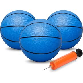 Amarlozn Mini Basketball for Mini Basketball Hoop, 5" Replacement Basketball for Over The Door Basketball Hoop, Little PVC Basketballs for Kids Toddler, Beach Indoor Outdoor Sport Game Gift, Blue