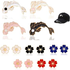 Kukiwhy 14 Pieces Enamel Lapel Brooches Pins Lovely Fish and Flower Shaped Brooch Cute Cartoon Badge Pins for DIY Backpacks Clothes Bags Jackets Hat Decorations Jewelry Accessories in Kuwait