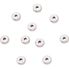 LiQunSweet 100 Pcs Golden Plated 304 Stainless Steel Loose Abacus Bead Spacers Rondelle Shape for DIY Jewelry Making Findings - 5.5x3mm in Kuwait