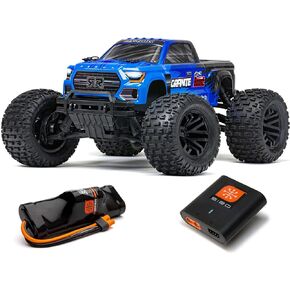 ARRMA RC Truck 1/10 Granite 4X2 Boost MEGA 550 Brushed Monster Truck RTR with Battery & Charger, Blue, ARA4102SV4T2