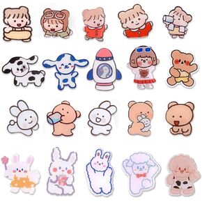 LZYMSZ 20 جهاز كمبيوتر شخصى الكرتون الاكريليك بروش دبابيس مجموعة، لطيف الجمالية شارات التلبيب دبوس، 20 أنماط نمط الأغنام الكلب أرنب الدب فتاة بروش دبوس DIY بها بنفسك أكياس الملابس السترات قبعة حقائب الظهر in Kuwait