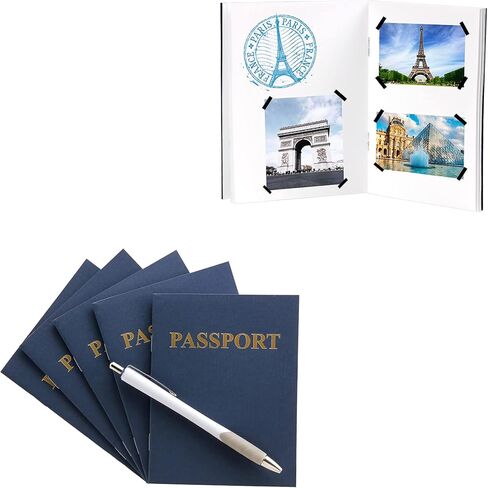 Hygloss Products Blank Passport Book - Fun Pretend Activity for Kids - Great for Classrooms & Parties - Imaginary Travel - Little Travelers Pocket Journal - 24 Blank Pages - 4 ¼" X 5 ½" - 1 Book in Saudi Arabia