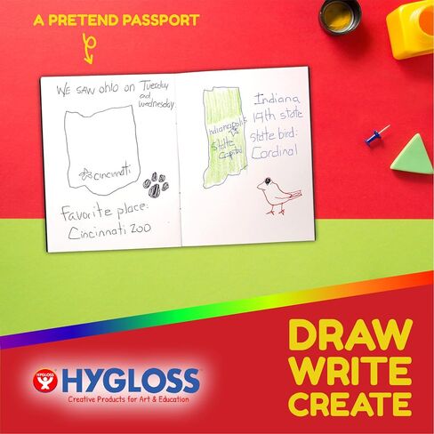 Hygloss Products Blank Passport Book - Fun Pretend Activity for Kids - Great for Classrooms & Parties - Imaginary Travel - Little Travelers Pocket Journal - 24 Blank Pages - 4 ¼" X 5 ½" - 1 Book in Saudi Arabia