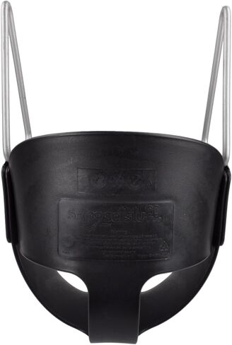 Swing Set Stuff High Back Full Bucket Swing Seat with Chains and Hooks and SSS Logo Sticker, Black in Saudi Arabia