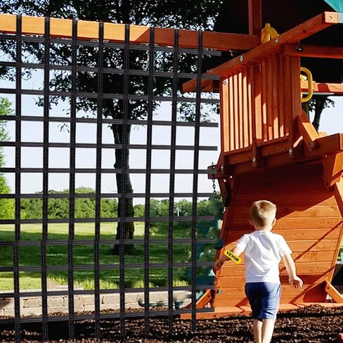 VEVOR Climbing Cargo Net, 11' x 6' Playground Climbing Net, Polyester Material, Ladder, Swingset, Large Military Climbing Cargo Net for Kids & Adult, Indoor & Outdoor, Treehouse, Jungle Gyms in Saudi Arabia