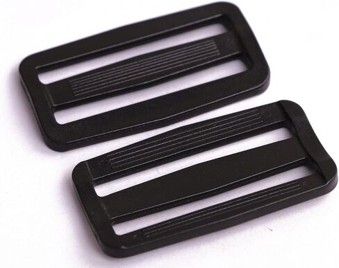 Shapenty 2 Inch Black Plastic Tri-Glide Slides Button Adjustable Webbing Triglides Slider Buckle for Belt Backpack and Bags, 8PCS in Saudi Arabia
