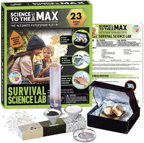 كن رائعا! مختبر علوم البقاء على قيد الحياة - مجموعة أدوات النجاة للأطفال - تجارب معدات التخييم التعليمية للأولاد والبنات - اصنع أداة النجاة الخاصة بك - مجموعات العلوم للأطفال - للأعمار من 8 سنوات فما فوق in Kuwait