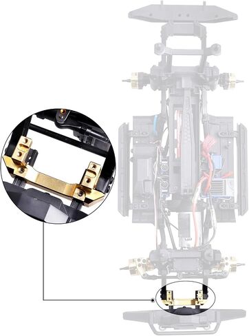 GoHobby 98g النحاس المصد الأمامي جبل مضاعفات يتصاعد ل TRX4 ترقيات أجزاء 1/10 RC الزاحف سيارة استبدال الثقيلة in Saudi Arabia