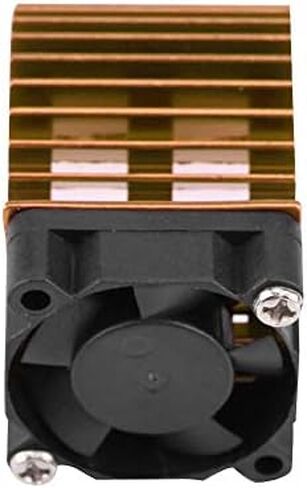 Tbest Motor Heat Sink، RC Car 540/550 Motor Heat بالوعة مع مروحة تبريد متوافقة مع 1/10 مقياس كهربائي RC Model Car (ذهبي) ملحقات طراز السيارة Rehobby Rc Motor Fan Rc Fan Rc Fan in Kuwait