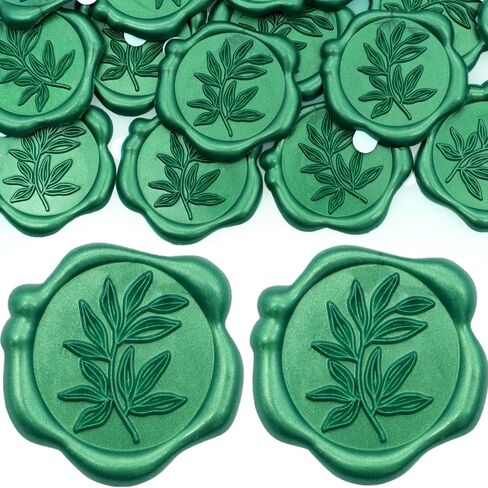 swangsa 50pcs ملصقات ختم الشمع الزنبق، العتيقة الذهب حفل زفاف دعوة مغلف ملصقات ختم ملصقات الشمع ذاتية اللصق للدعوة، بطاقات المعايدة، تغليف الهدايا in Kuwait