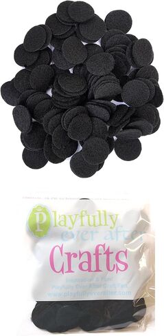 Playfully Ever After 1 Inch Black 100pc Felt Circle Stickers in Saudi Arabia