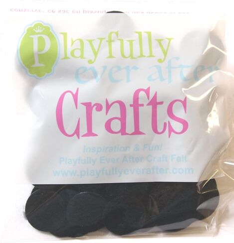Playfully Ever After 1 Inch Black 100pc Felt Circle Stickers in Saudi Arabia