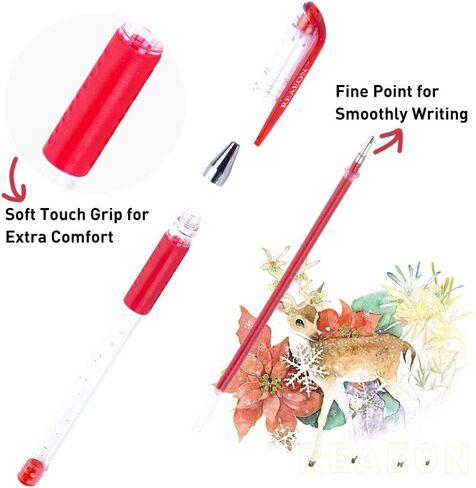 أقلام جل ملونة تحتوي على 24 لونًا، أقلام تلوين فنية من جل التلوين من أجل مجلة البالغين كتب التلوين والملاحظات الرسم، حبر أكثر 40% للأطفال in Kuwait