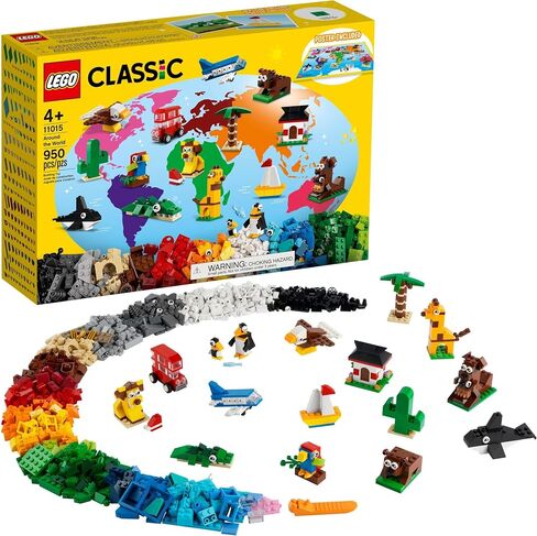 LEGO Classic Around The World 11015 Building Toy Set for Preschool Kids, Boys, and Girls Ages 4+ (950 Pieces) in Saudi Arabia