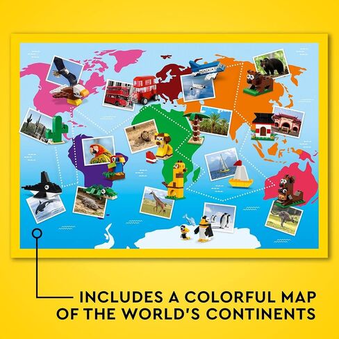 LEGO Classic Around The World 11015 Building Toy Set for Preschool Kids, Boys, and Girls Ages 4+ (950 Pieces) in Saudi Arabia