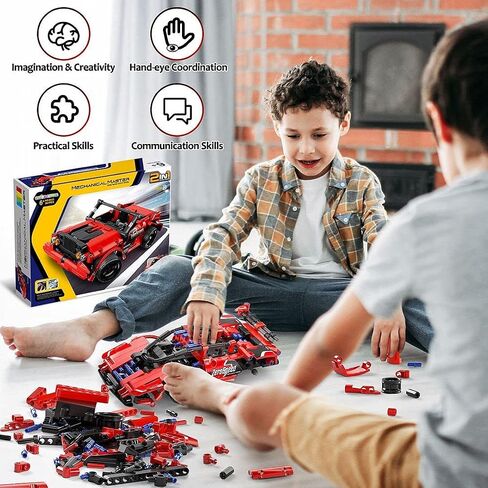 ألعاب مكعبات بناء STEM هدايا للأعمار 6، 7، 8، 9، 10، 11، 12 صبيًا وفتاة، مكعبات بناء DIY، لعبة البناء الهندسية STEM RC، سيارة سباق مع جهاز تحكم عن بعد، موديل 2 في 1، 2.4 جيجا هرتز (351 قطعة) in Saudi Arabia