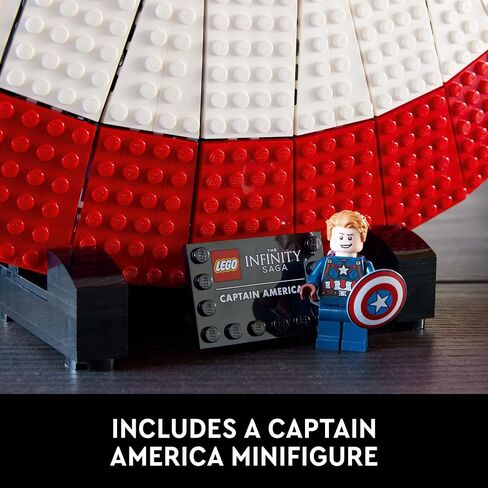 مجموعة نماذج LEGO Marvel Captain America's Shield 76262 للبالغين، نسخة طبق الأصل من درع Captain America's Iconic Shield، مجموعة بناء Disney Marvel للبالغين تمثل هدية رائعة لمحبي Marvel in Saudi Arabia