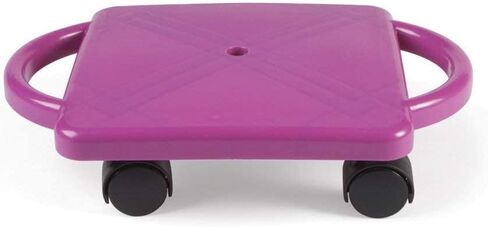hand2mind Purple Indoor Scooter Board with Safety Handles for Kids Ages 6-12, Plastic Floor Scooter Board with Rollers, Physical Education for Home, Homeschool Supplies (Pack of 1) in Kuwait