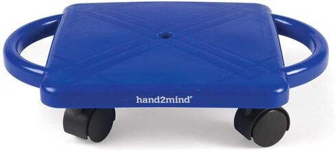 hand2mind Purple Indoor Scooter Board with Safety Handles for Kids Ages 6-12, Plastic Floor Scooter Board with Rollers, Physical Education for Home, Homeschool Supplies (Pack of 1) in Kuwait