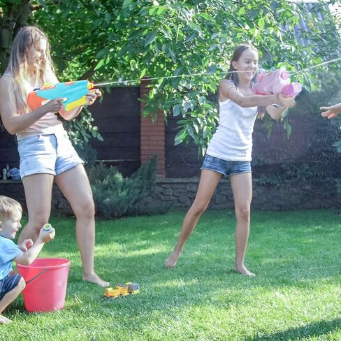 Water Gun Pistol Squirt Water Blaster Gun Toys for Water Fighting Play Summer Swimming Pool Beach Outdoor Party Gifts for Boys Girls Children Kids Toddlers Age 3 4 7 8 (1200 cc) in Saudi Arabia