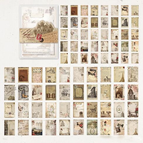 120 قطعة من لوازم القصاصات الورقية، مجموعات حرفية، ورق قصاصات عتيق ملهم من ورق القصاصات الورقية للمجلة غير المرغوب فيها ومخطط ديكور الغرفة وألبوم الكولاج الحرفي القديم in Kuwait