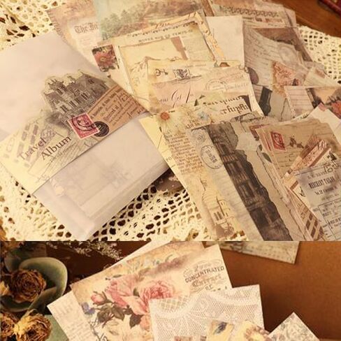120 قطعة من لوازم القصاصات الورقية، مجموعات حرفية، ورق قصاصات عتيق ملهم من ورق القصاصات الورقية للمجلة غير المرغوب فيها ومخطط ديكور الغرفة وألبوم الكولاج الحرفي القديم in Kuwait