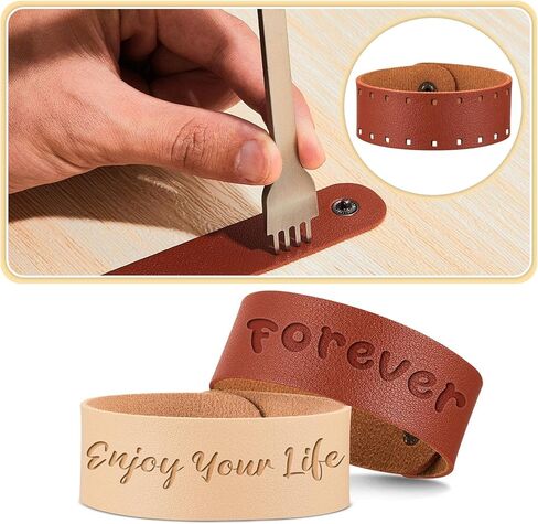 12 Pack Leather Bracelet Blank Leather Snap Bracelets Leather Wristband Wrist Leather Cuffs for Men Women DIY Jewelry Making, 8.66 x 0.98 Inches (Multicolor) in Saudi Arabia