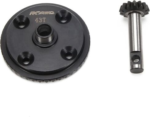 RCAWD Super Heavy Duty 40crmo F/R 13T Differential Pinion Gear Diff Gear and Diff Ring Gear 43T for 1/8 Losi LMT Upgrade Parts in Saudi Arabia