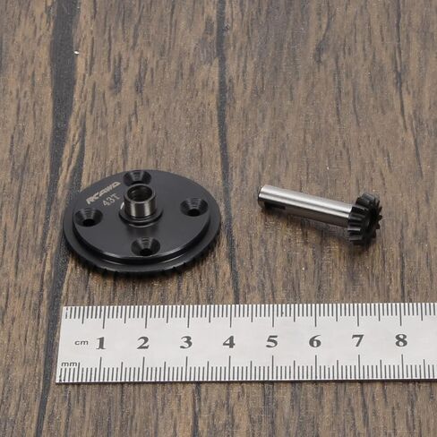 RCAWD Super Heavy Duty 40crmo F/R 13T Differential Pinion Gear Diff Gear and Diff Ring Gear 43T for 1/8 Losi LMT Upgrade Parts in Saudi Arabia