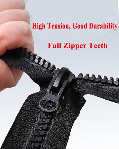 2 قطعة #10 27 بوصة سحابات لمستلزمات الخياطة مجموعة فصل بديلة بسحاب كبير لملابس المعطف DIY Craft، 27 بوصة سحاب بلاستيكي أسود خياطة أطوال متنوعة وحقائب قميص وخياط خيمة in Kuwait